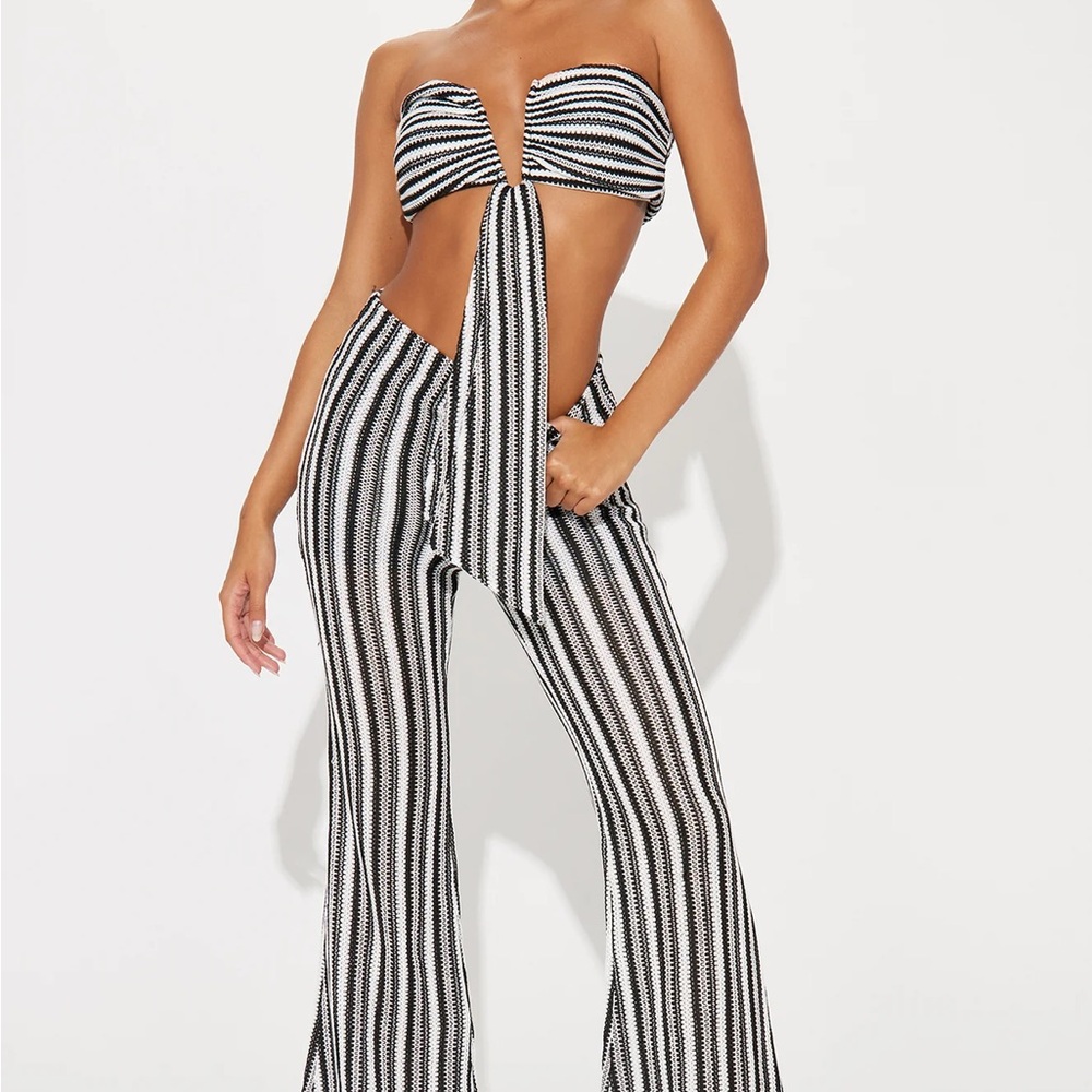 Fashion Nova Pool Side Crotchet Pant Set
